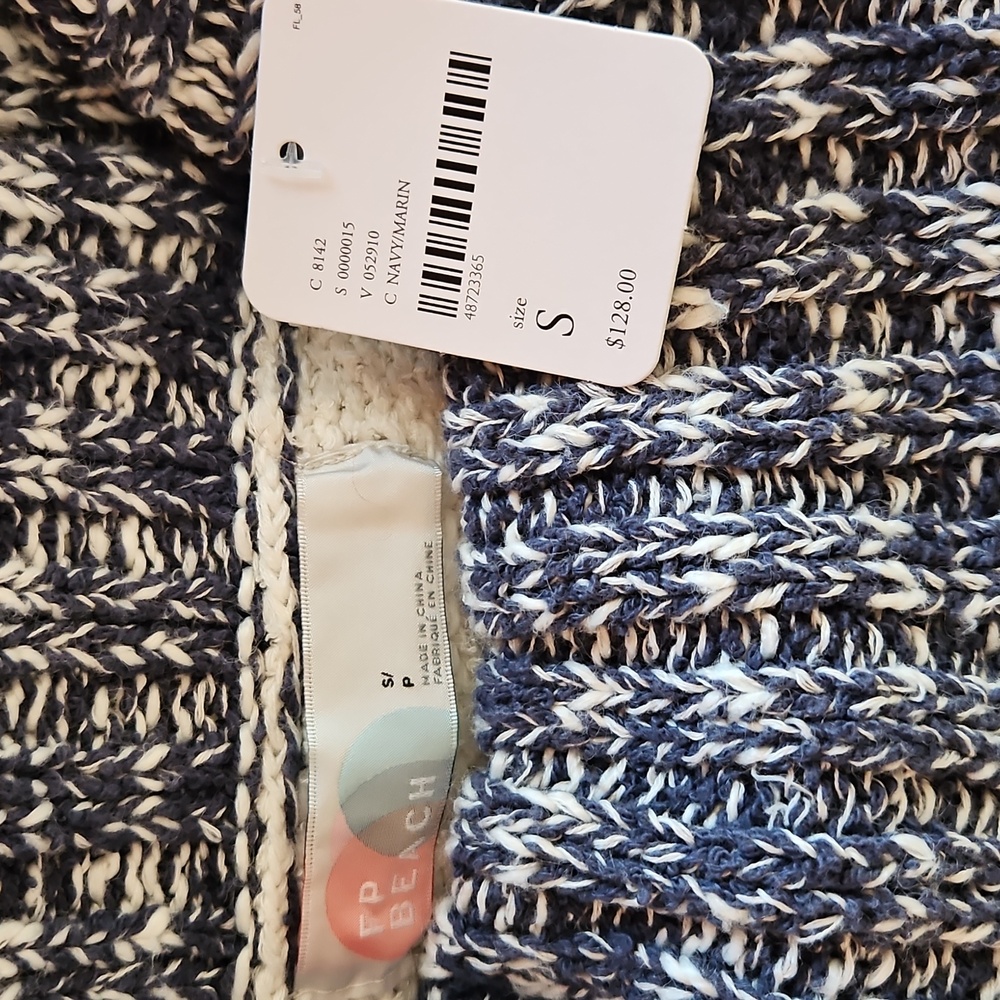 Free People Beach Slouchy Sweater Dress Women's Small Cowl Neck Heavy Coastal - Picture 7 of 9